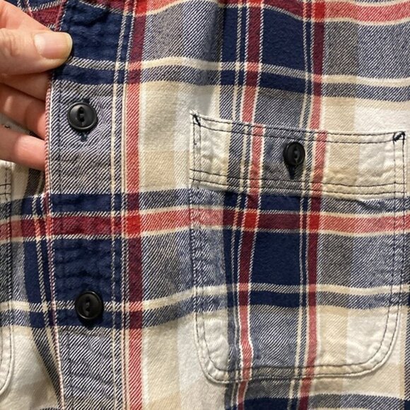 Uniqlo flannel Shirt Plaid Button-Down Shirt Size Medium - Picture 5 of 11